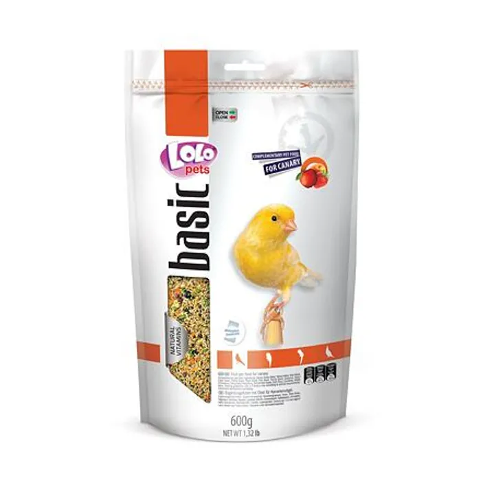 Główne zdjęcie produktu LOLO BASIC ovocné krmivo pro kanárky 600 g Doypack