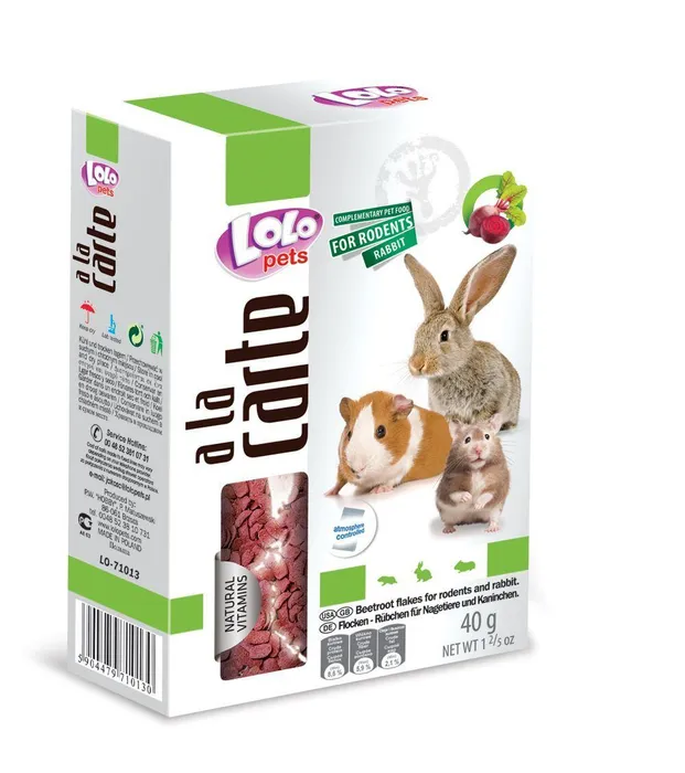 Główne zdjęcie produktu LOLO Diners plátky červené řepy pro hlodavce 40 g