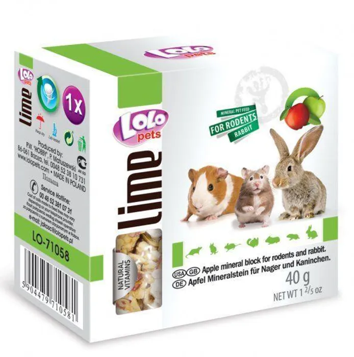 Główne zdjęcie produktu LOLO jablečný minerální kámen pro hlodavce 40 g