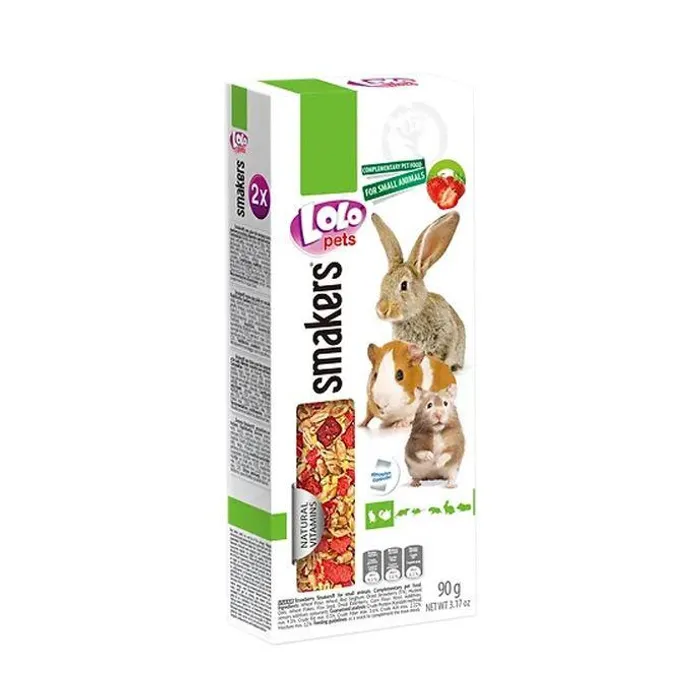 Główne zdjęcie produktu LOLO SMAKERS 2 klasy jahodové pro hlodavce 90 g