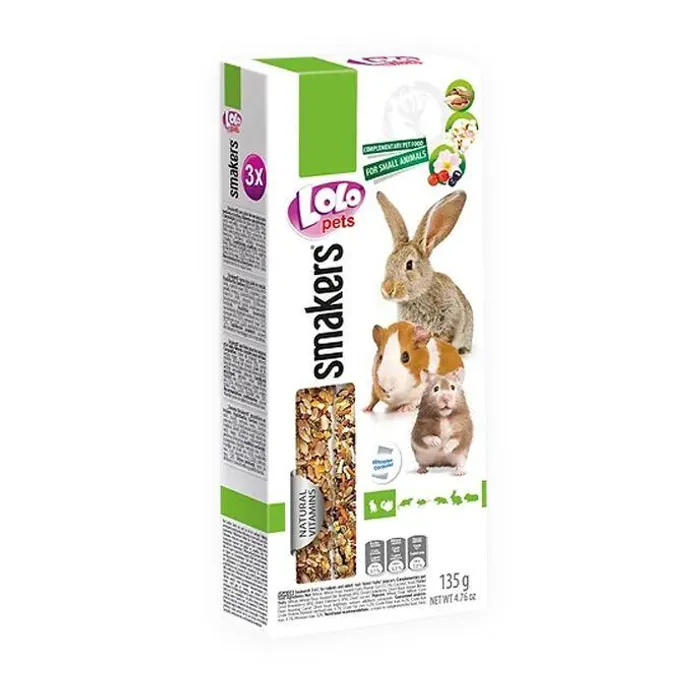 Główne zdjęcie produktu LOLO SMAKERS 3v1 klasy MIX příchutí pro hlodavce 135 g