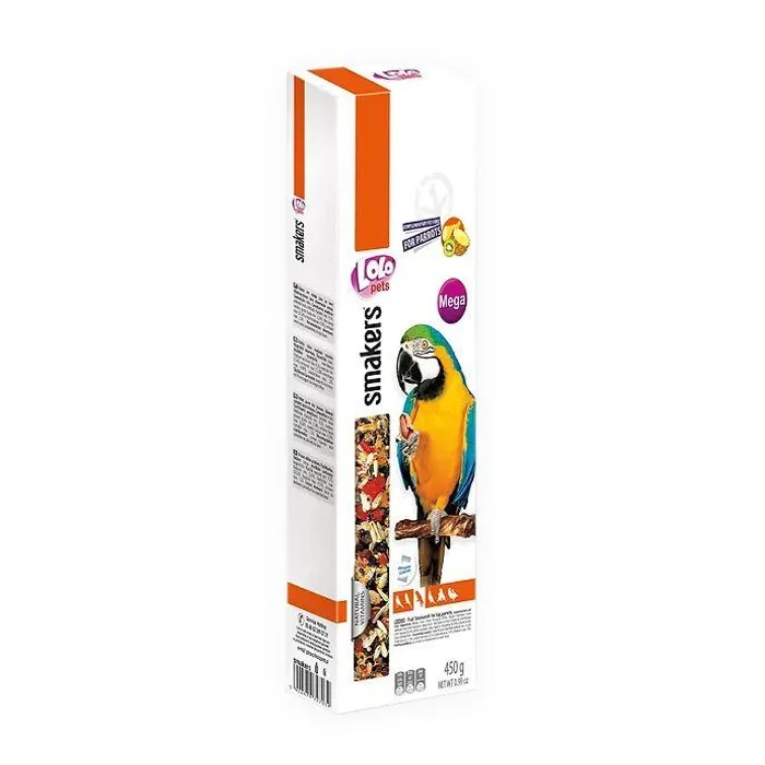 Główne zdjęcie produktu LOLO SMAKERS MEGA 2 klasy ovocné pro velké papoušky 450 g