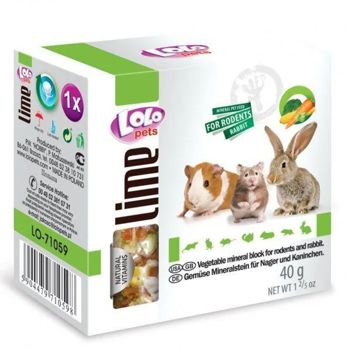 Główne zdjęcie produktu LOLO zeleninový minerální kámen pro hlodavce 40 g