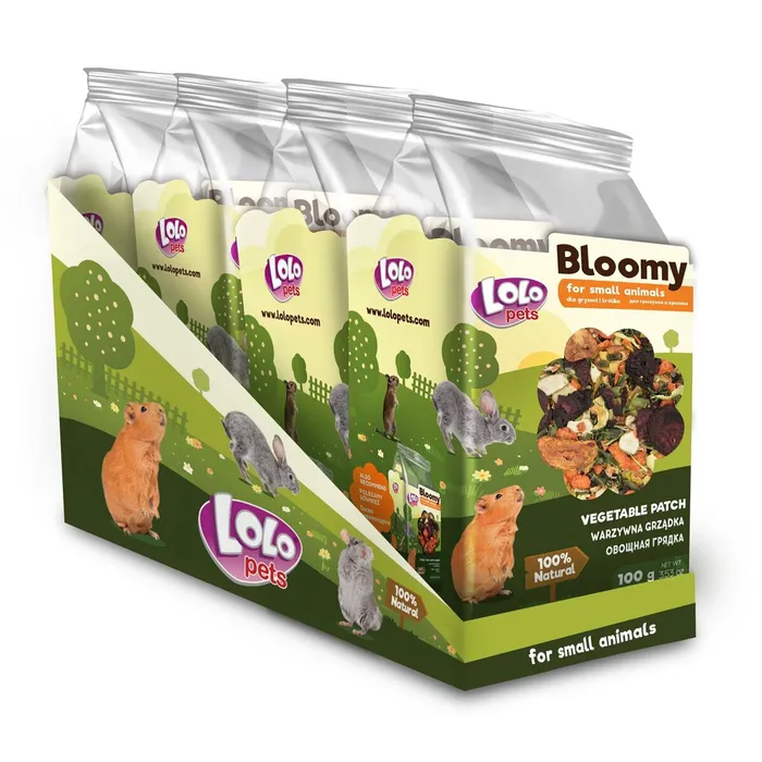 Główne zdjęcie produktu LOLOPets BLOOMY zeleninové chipsy pro hlodavce 100 g