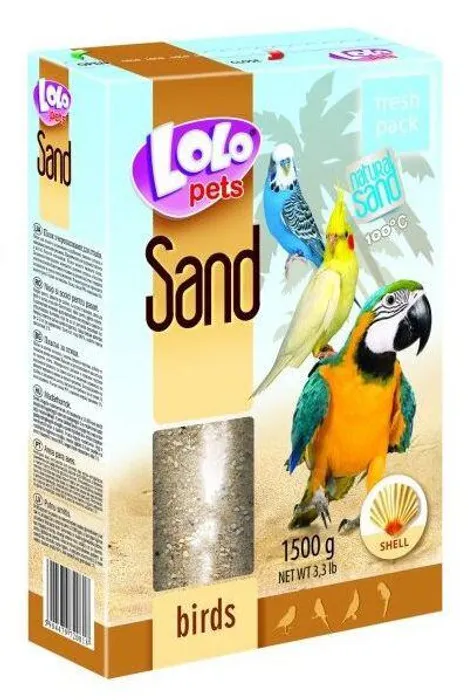 Główne zdjęcie produktu LOLOpets písek s mušlemi pro ptáky 1500 g