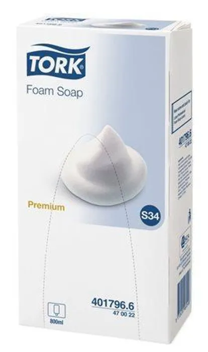 Główne zdjęcie produktu Luxusní pěnové mýdlo TORK Premium 800ml S34 [1 ks]