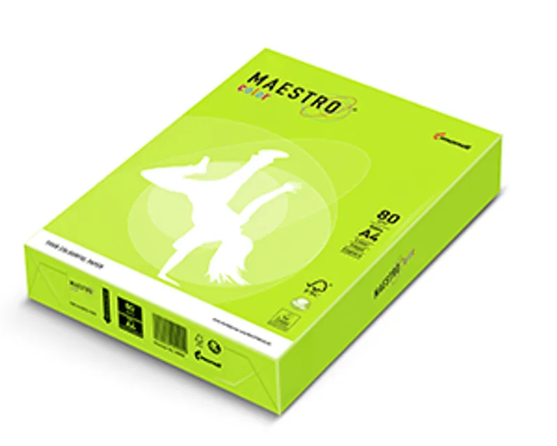 Główne zdjęcie produktu MAESTRO color NEON 80g 500 listů Neon Green - NEOGN