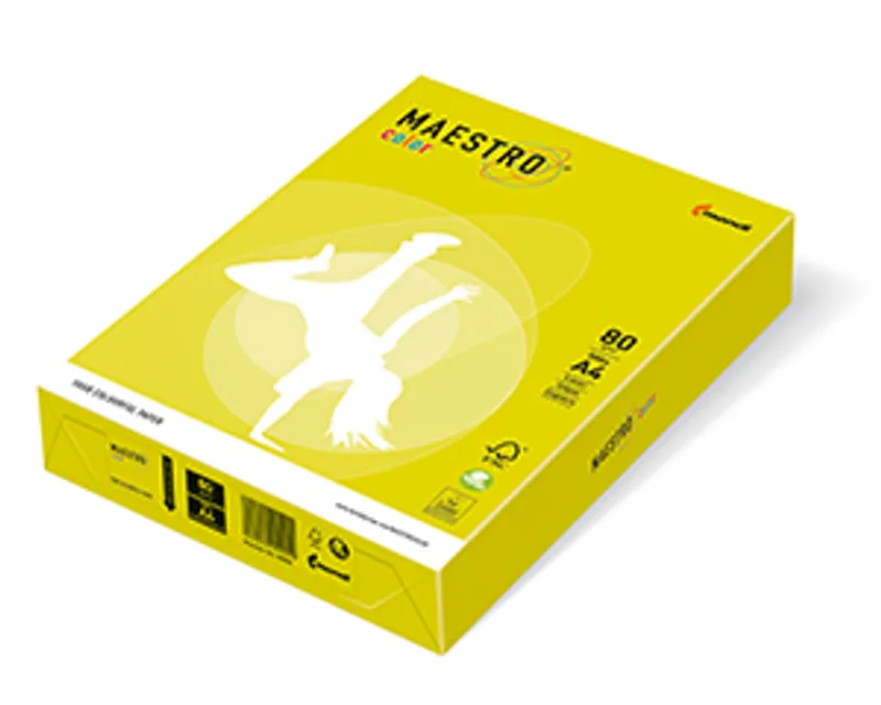 Główne zdjęcie produktu MAESTRO color NEON 80g 500 listů Neon Yellow - NEOGB