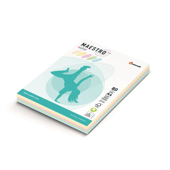 Główne zdjęcie produktu MAESTRO color PASTELL 80g 250 listů MIX barev