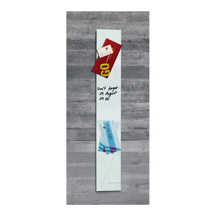 Główne zdjęcie produktu Magnetická skleněná tabule "Artverum® ", bílá, 12x78cm, SIGEL