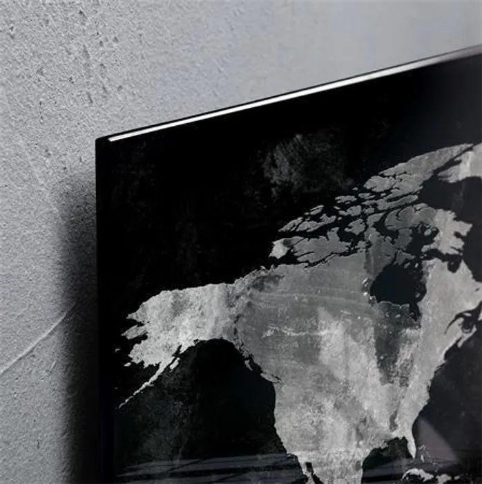Główne zdjęcie produktu Magnetická skleněná tabule "Artverum®", mapa světa, 91x46cm, SIGEL