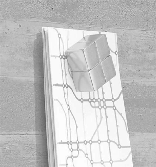 Główne zdjęcie produktu Magnetická skleněná tabule "Artverum® ", textura betonu, 91x46cm, SIGEL