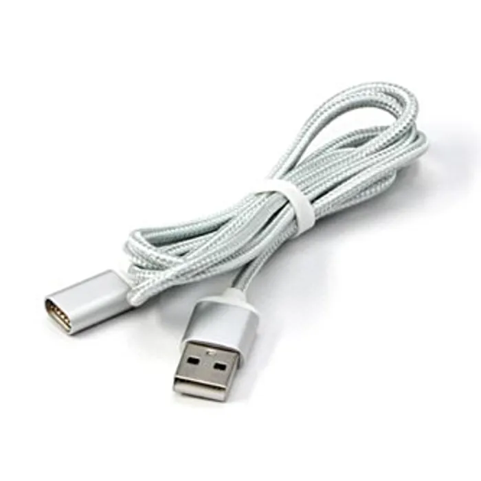 Główne zdjęcie produktu Magnetický kabel USB (2.0), USB A M- Magnetická koncovka, 1m, stříbrný