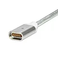 USB kabel (2.0), USB A M - magnetyczna końcówka, 1m, srebrny, yy