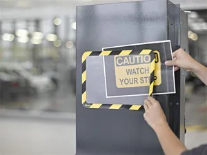 Okładka magnetyczna Magneto Safety, żółto-czarna, samoprzylepna, A4, TARIFOLD [2 szt]