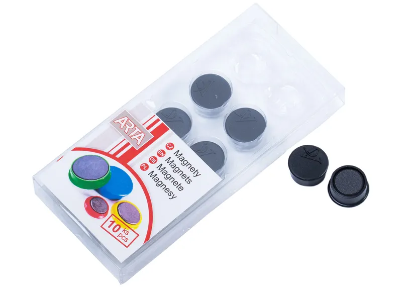 Główne zdjęcie produktu Magnety ARTA průměr 16mm, černé (10ks v balení)