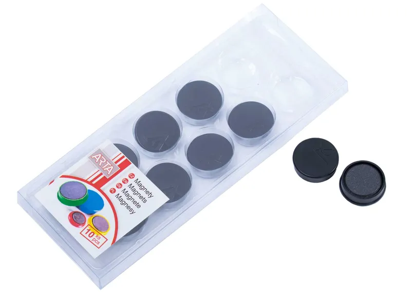 Główne zdjęcie produktu Magnety ARTA průměr 25mm, černé (10ks v balení)