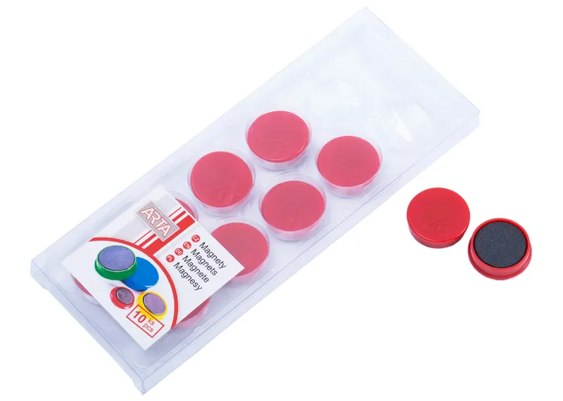 Główne zdjęcie produktu Magnety ARTA průměr 25mm, červené (10ks v balení)
