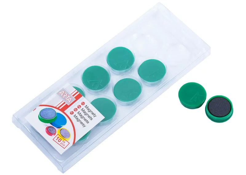 Główne zdjęcie produktu Magnety ARTA průměr 25mm, zelené (10ks v balení)