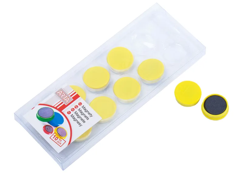 Główne zdjęcie produktu Magnety ARTA průměr 25mm, žluté (10ks v balení)