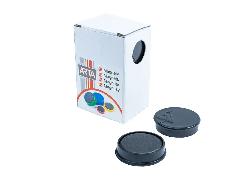 Główne zdjęcie produktu Magnety ARTA průměr 30mm, černé (10ks v balení)