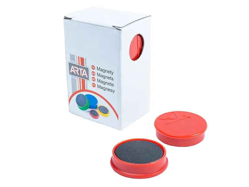 Główne zdjęcie produktu Magnety ARTA průměr 30mm, červené (10ks v balení)