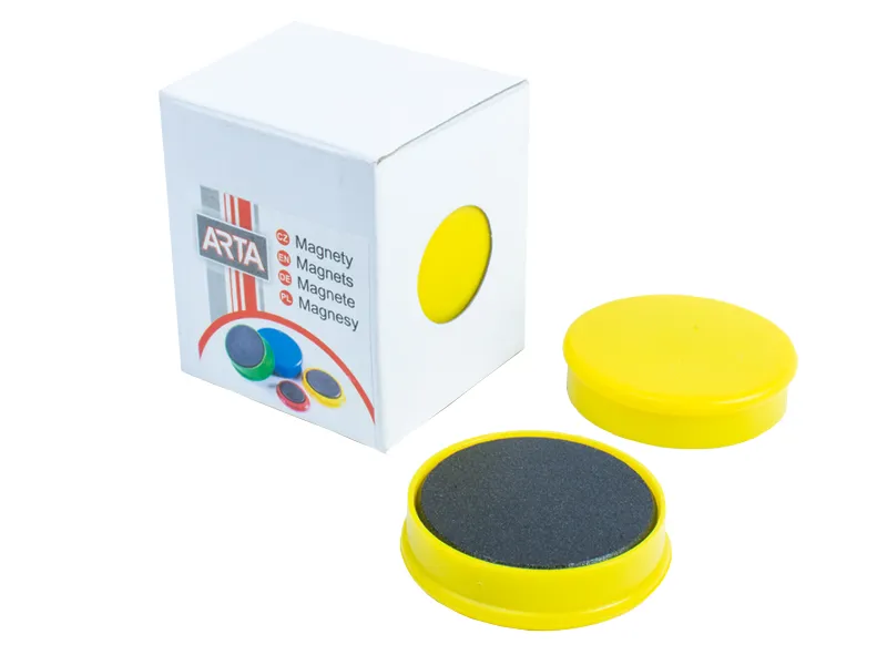 Główne zdjęcie produktu Magnety ARTA průměr 40mm, žluté (4ks v balení)