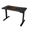 Marvo Biurko dla gracza DE-03 PRO, 120 x 66 cm, 71-121 cm, elektycznie regulowany, podświetlenie, podświetlana podkładka