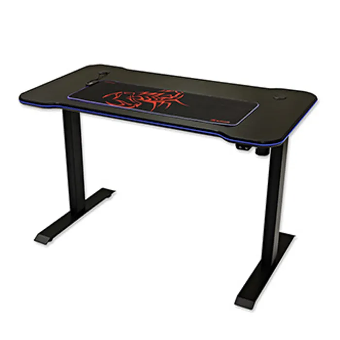 Główne zdjęcie produktu Marvo Herní stůl DE-03 PRO 120 x 66 cm, 71-121 cm, elektricky nastavitelná výška, podsvíc