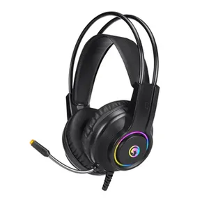 Marvo HG8935, słuchawki z mikrofonem, regulacja głośności, czarna, podświetlona, USB
