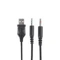 Marvo HG8958, słuchawki z mikrofonem, regulacja głośności, czarna, do gry, 3.5 mm jack + rozdvojka + USB