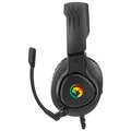 Marvo HG8958, słuchawki z mikrofonem, regulacja głośności, czarna, do gry, 3.5 mm jack + rozdvojka + USB
