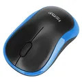 Marvo Mysz DWM100BL, 1000DPI, 2.4 [GHz], optyczna, 3kl., bezprzewodowa, czarno-niebieski, 1 szt AAA, biurowy