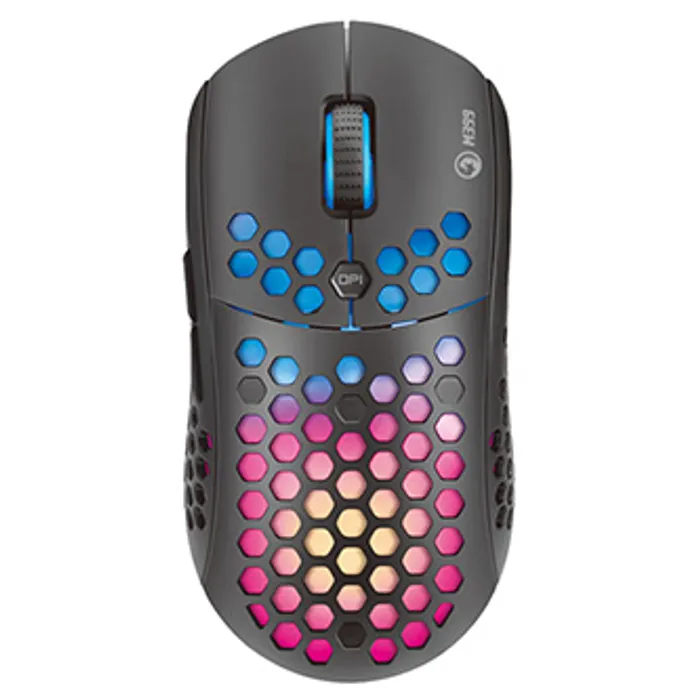 Główne zdjęcie produktu Marvo Myš M399, 6400DPI, optická, 6tl., 1 kolečko, drátová USB, černá, herní, podsvícená