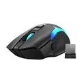 Następne zdjęcie produktu Marvo Mysz M729W, 4800DPI, 2.4 [GHz], optyczna, 7kl., bezprzewodowa, czarna, 1 szt wbudowany akumulator, do gry, podświetlona
