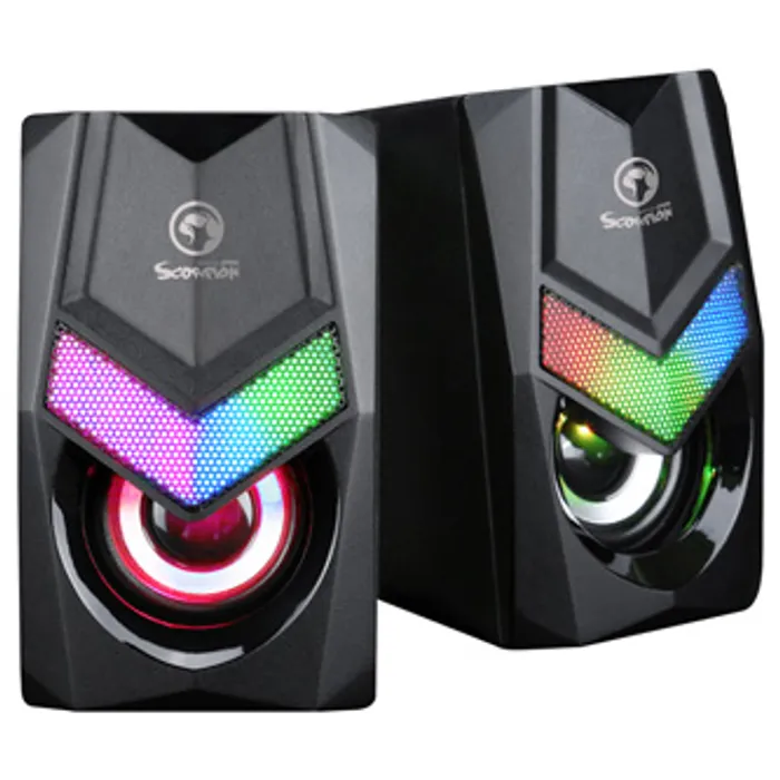 Główne zdjęcie produktu Marvo reproduktory SG-118, 2.0, 6W, černé, regulace hlasitosti, herní, 150Hz-20kHz, RGB p
