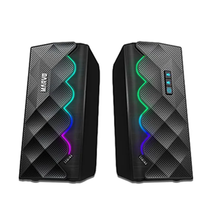 Główne zdjęcie produktu Marvo reproduktory SG-269, 2.0, 6W, černé, regulace hlasitosti, herní, 160Hz-20kHz, RGB p