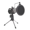 Marvo, do streamowania mikrofon, MIC-02, bez regulacji głośności, czarny, ze statywem