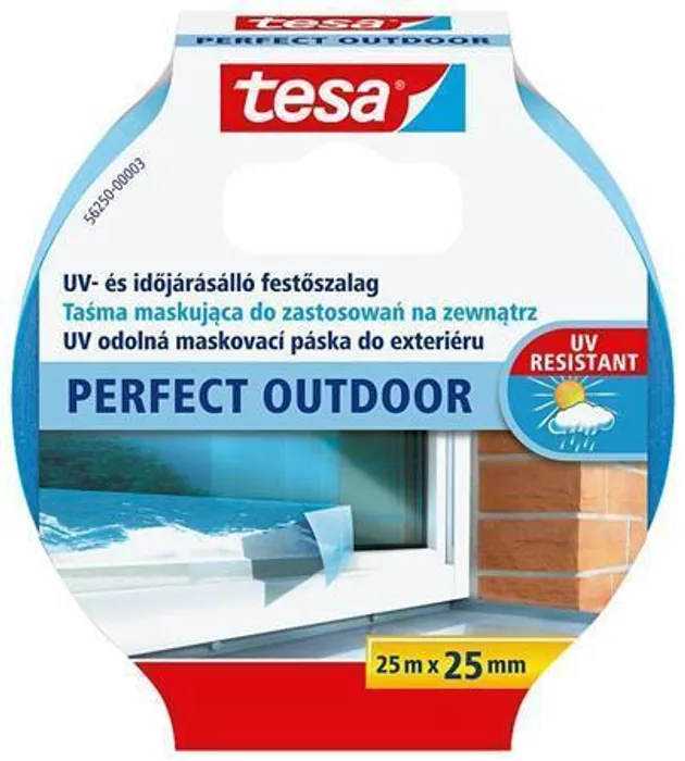 Główne zdjęcie produktu Maskovací páska "Perfect Outdoor 56250", 25 mm x 25 m, exteriérová, TESA
