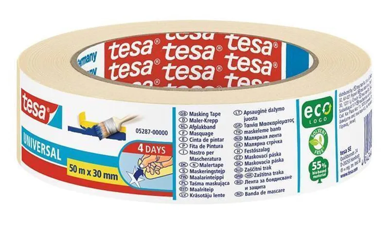 Główne zdjęcie produktu Maskovací páska "Standard 5087", 30 mm x 50 m, TESA