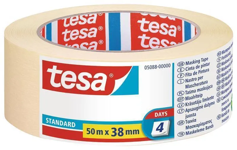 Główne zdjęcie produktu Maskovací páska "Standard 5088", 38 mm x 50 m, TESA