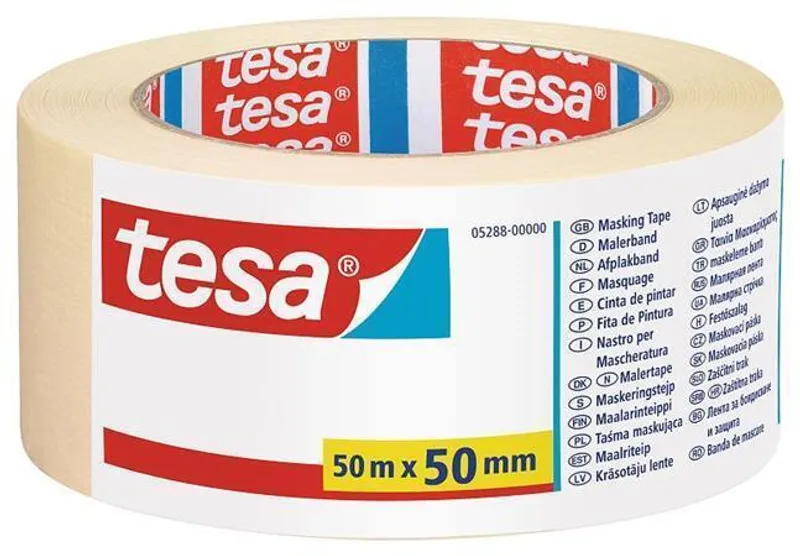 Główne zdjęcie produktu Maskovací páska "Standard 5089", 50 mm x 50 m, TESA