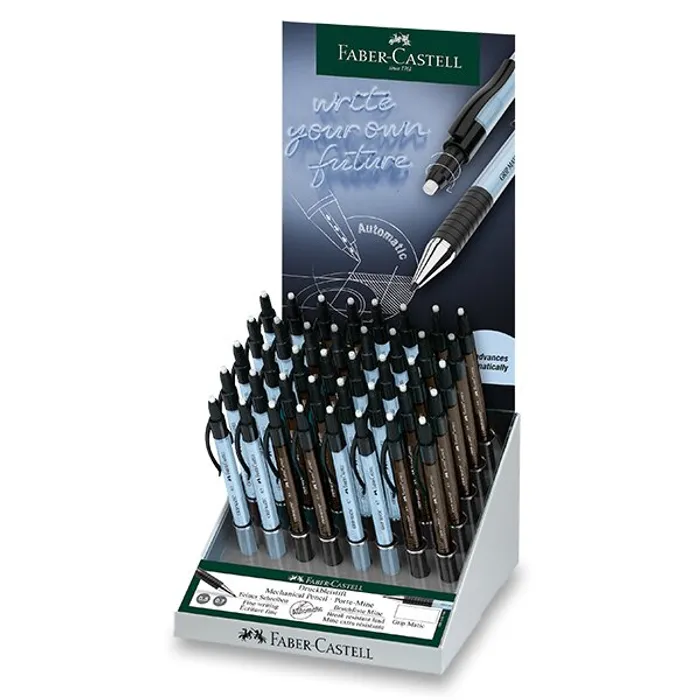Główne zdjęcie produktu Mechanická tužka Faber-Castell Grip Matic 1375/1377 stojánek, 40 ks, 0,5/0,7 mm