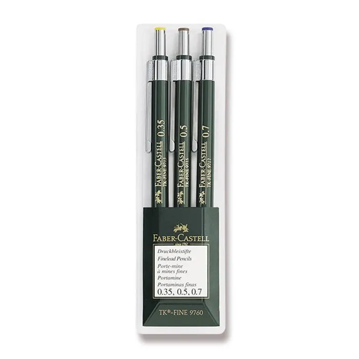 Główne zdjęcie produktu Mechanická tužka Faber-Castell TK Fine sada 3 ks