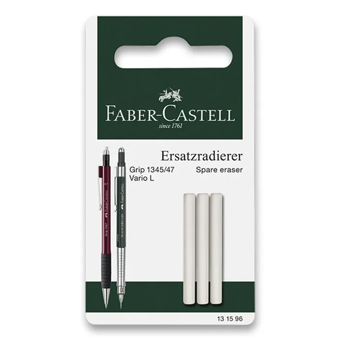 Główne zdjęcie produktu Mechanická tužka Grip 1345/47, náhr.pryž BL 3ks Faber Castell (131596)