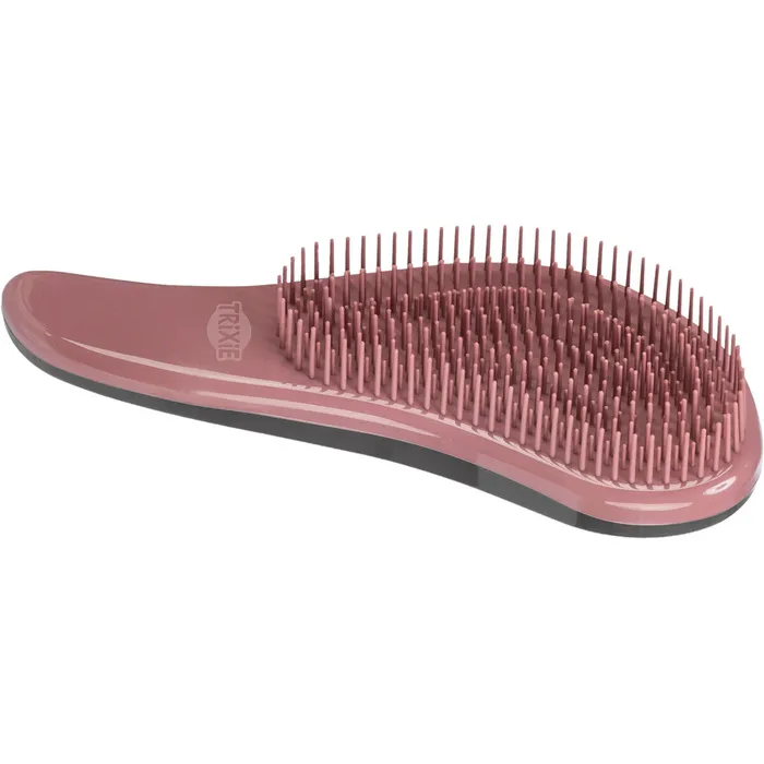 Główne zdjęcie produktu Měkký plastový kartáč pro kočky, 19cm, růžová/černá