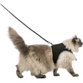 Miękkie szelki ze smyczą dla kota XL 36-54cm / 1,20m czarne