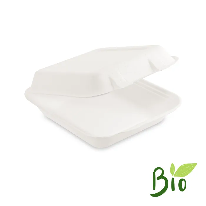 Główne zdjęcie produktu Menu box BIO cukrová třtina 222 x 200 x 67 mm [50 ks]