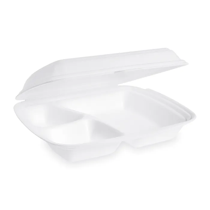 Główne zdjęcie produktu Menu box (XPS) 3dílný bílý 241 x 207 x 69 mm [125 ks]