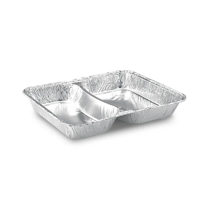 Główne zdjęcie produktu Menu mísa 2-dílná ALU (810ml) 22,7 x 17,7 x 3cm [100 ks]